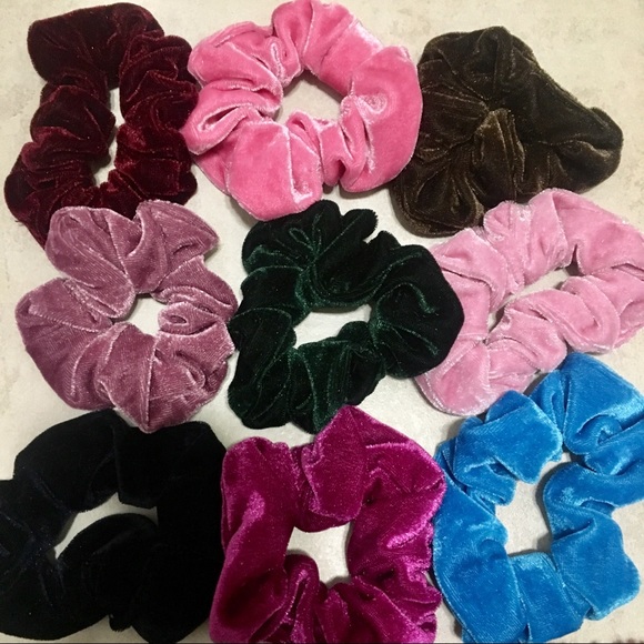 Brandy Melville Accessories - nine velvet scrunchies